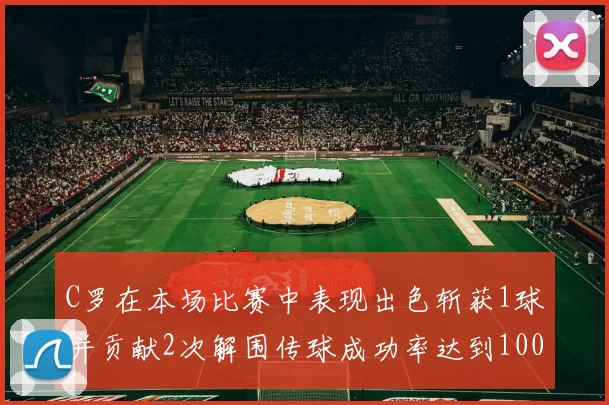C罗在本场比赛中表现出色斩获1球并贡献2次解围传球成功率达到100