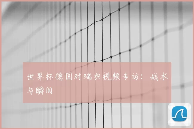 世界杯德国对瑞典视频专访：战术与瞬间