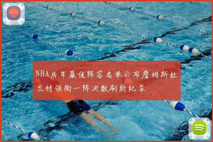 NBA历年最佳阵容名单公布詹姆斯杜兰特领衔一阵次数刷新纪录